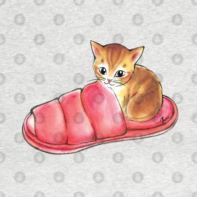 Cat momo in slipper by juliewu